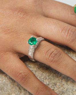 Anillo en oro blanco de 18 kilates